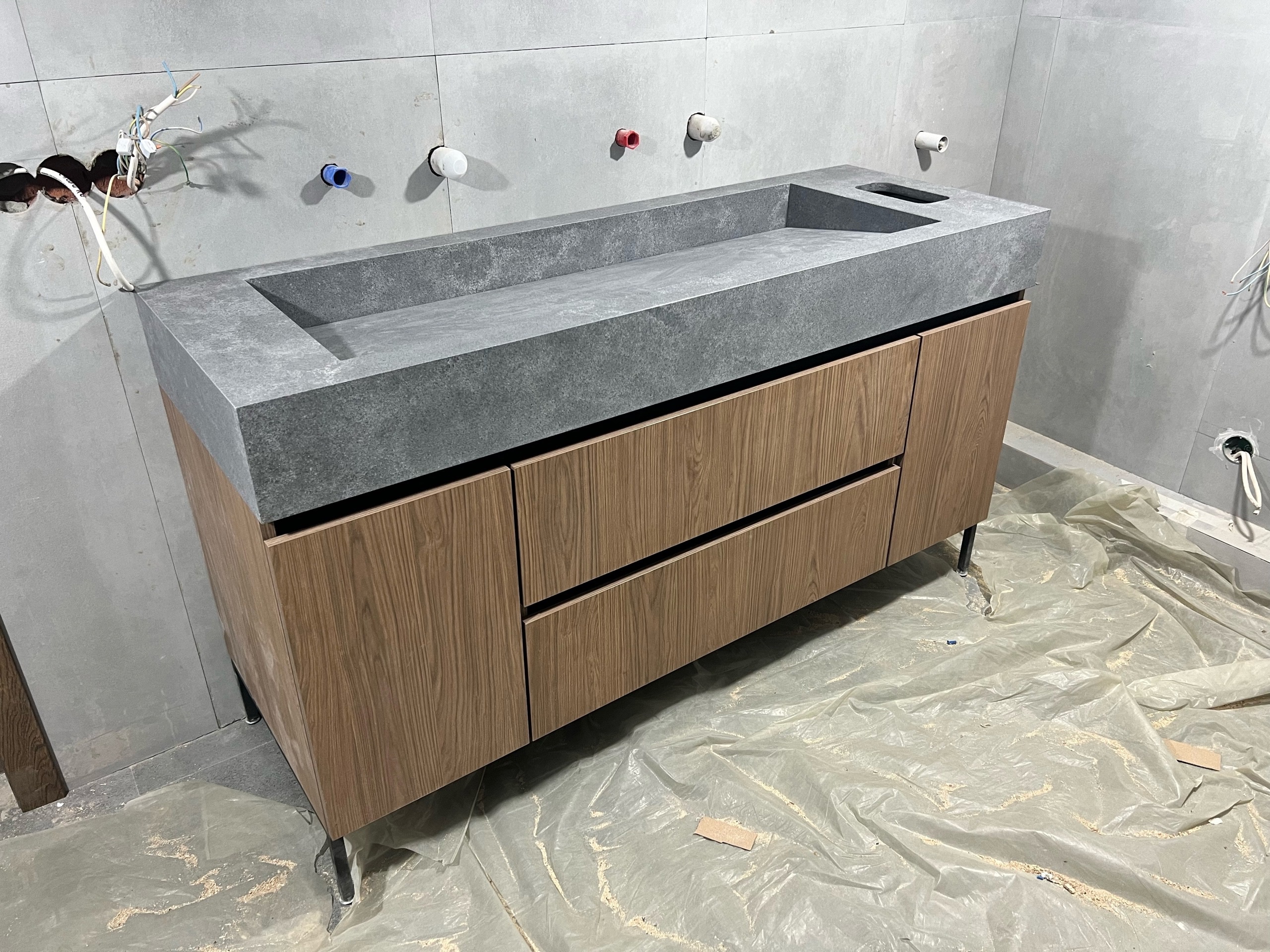 Столешница c раковиной avant quarz 8033 каркассон