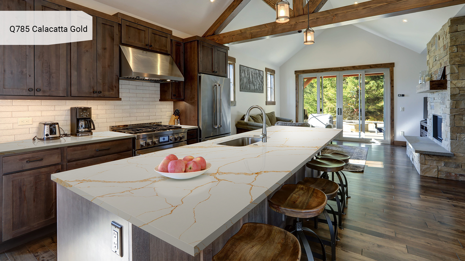 Noble Quartz Q785 Calacatta Gold