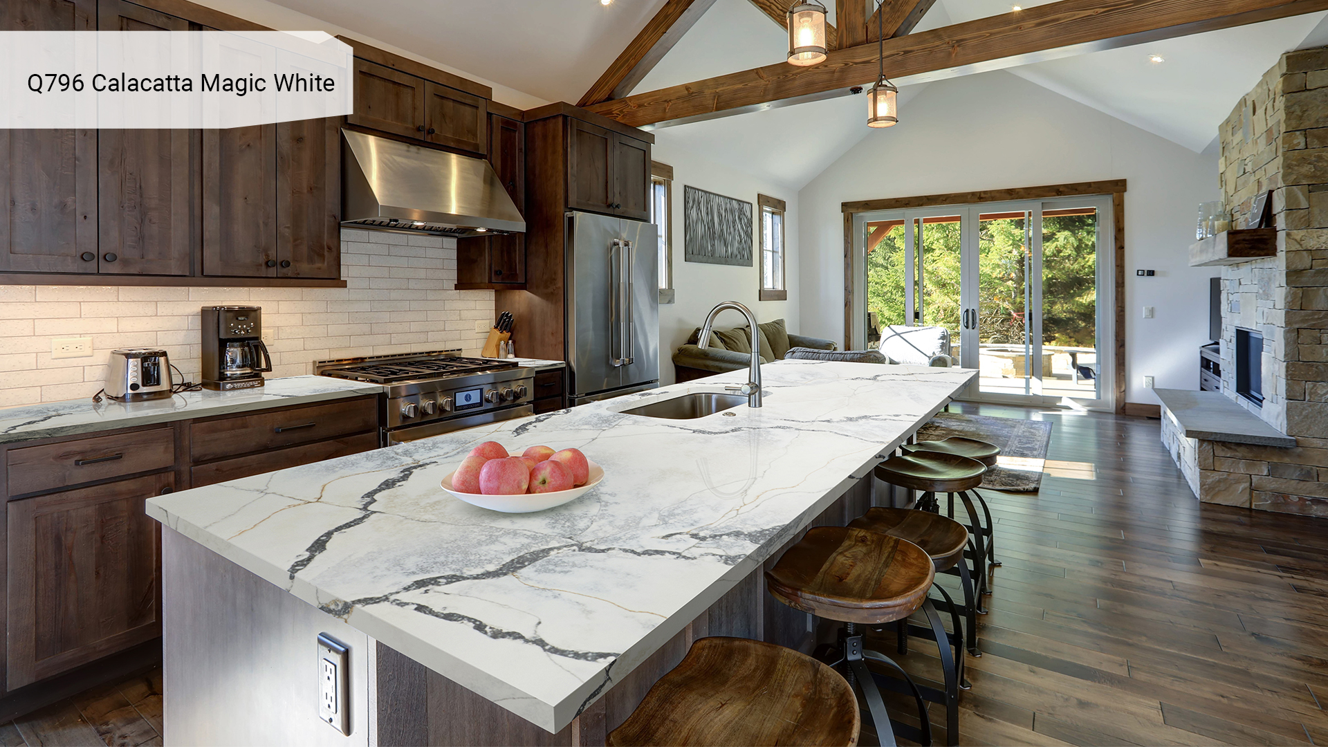 Noble Quartz Q796 Calacatta Magic White