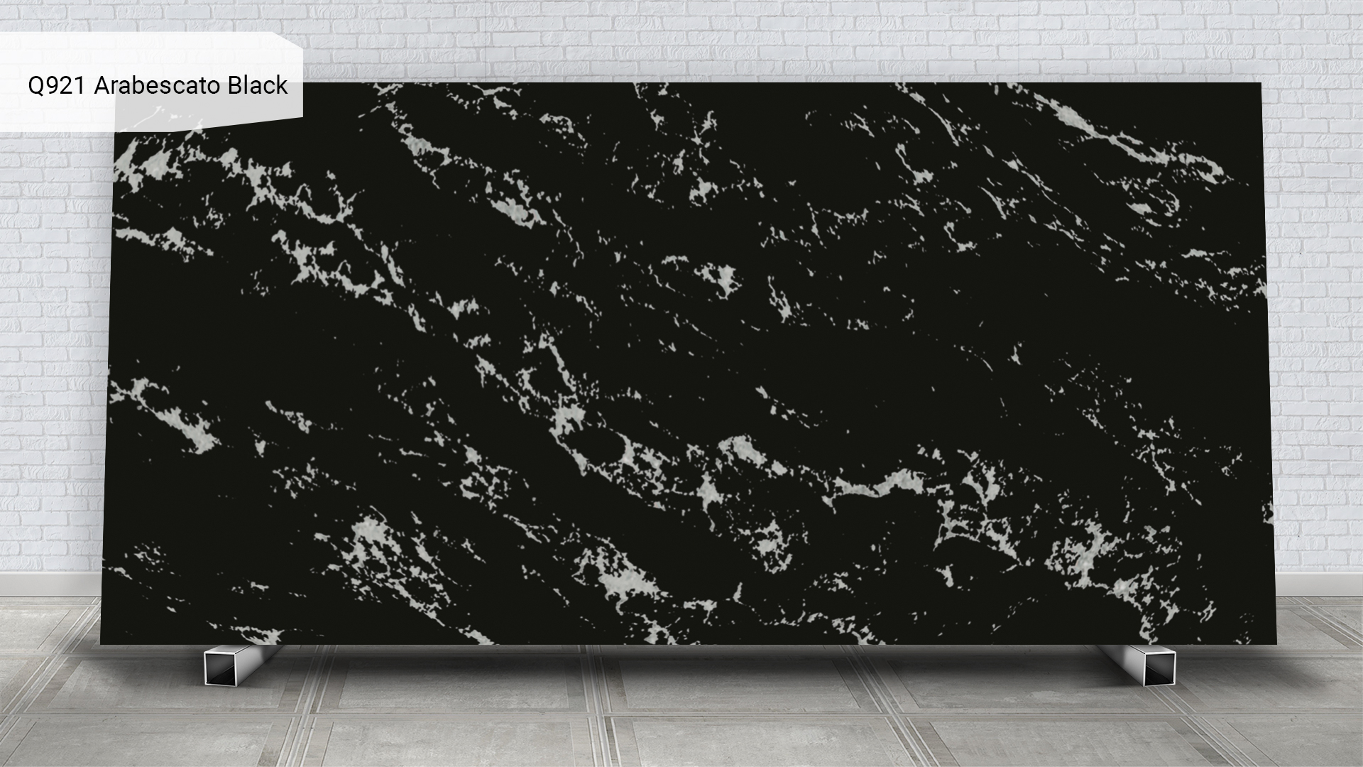 Noble Quartz Q921 Arabescato Black